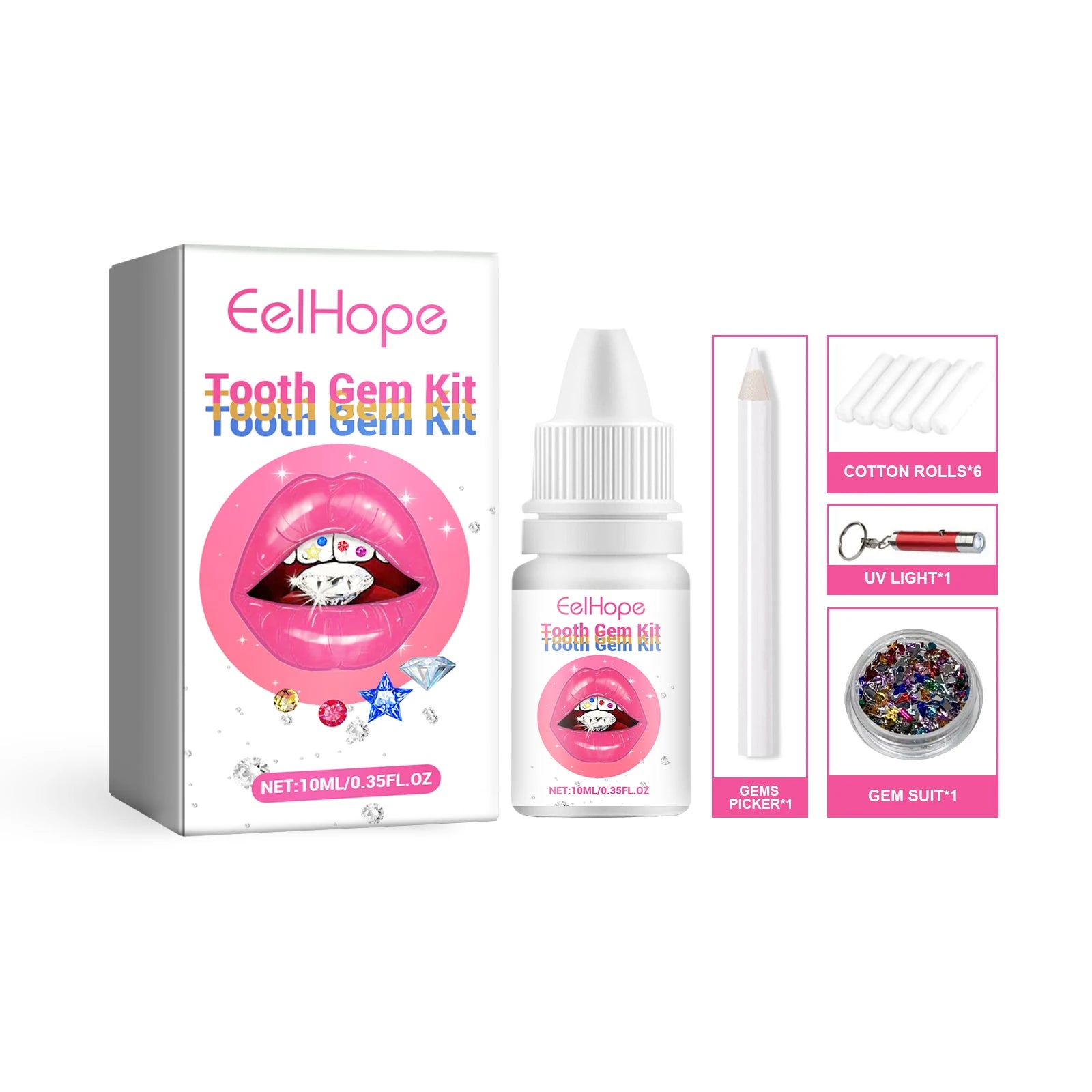 DIY Crystal Tooth Gem Jewelry Decoration Kit - 20