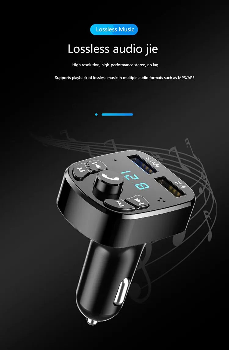 Bluetooth FM Transmitter and Dual USB Car Charger Kit - 13