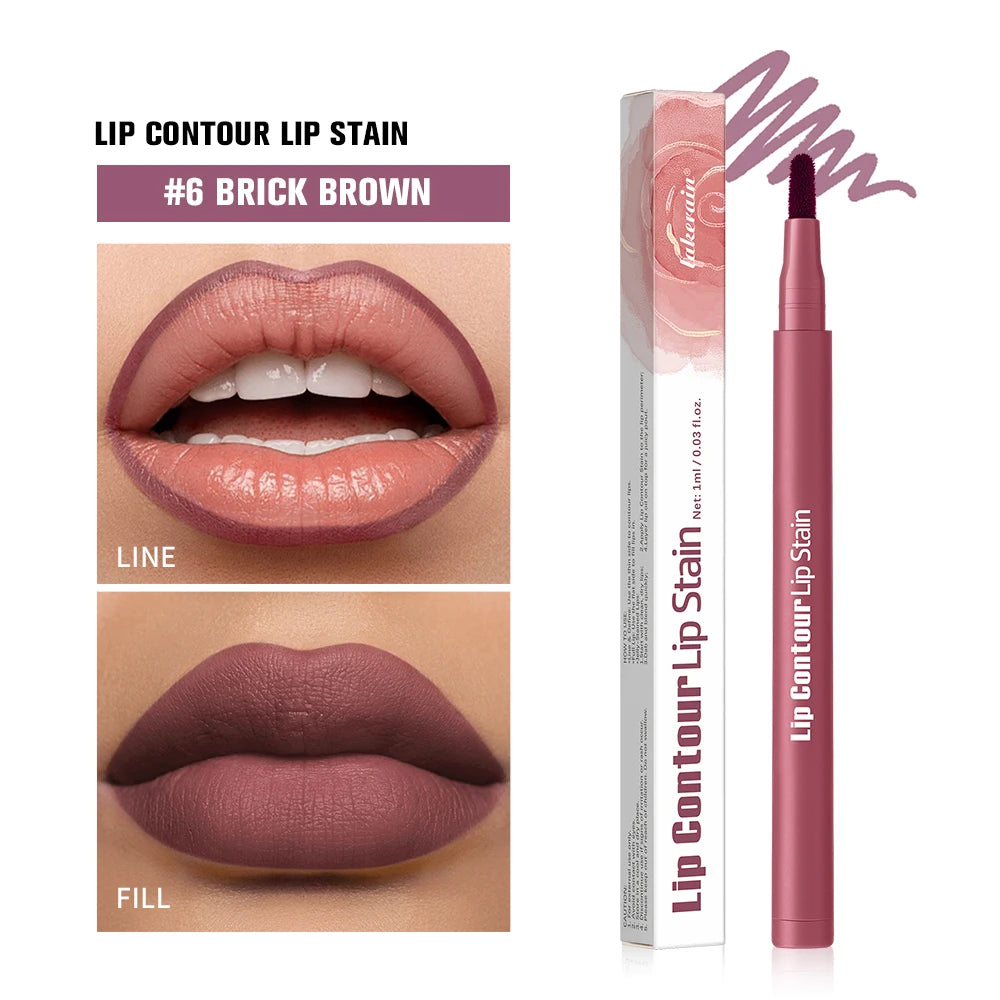 Dual-Ended Matte Lip Contour Stain and Liner Pencil