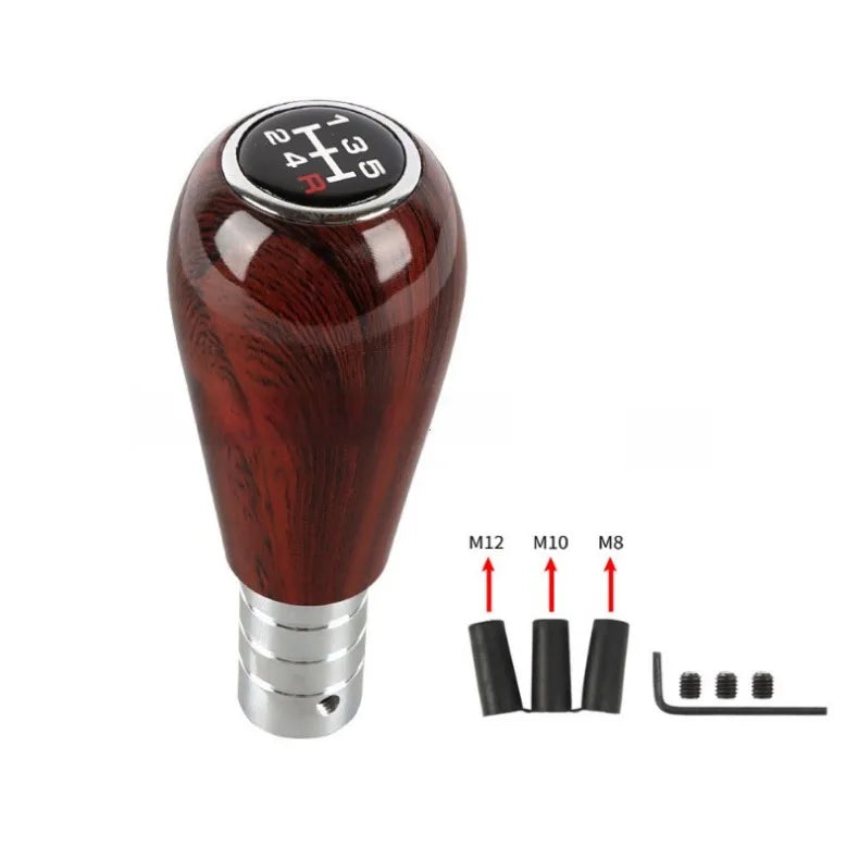 Walnut Wood Grain Manual Gear Shift Knob for Cars - 9