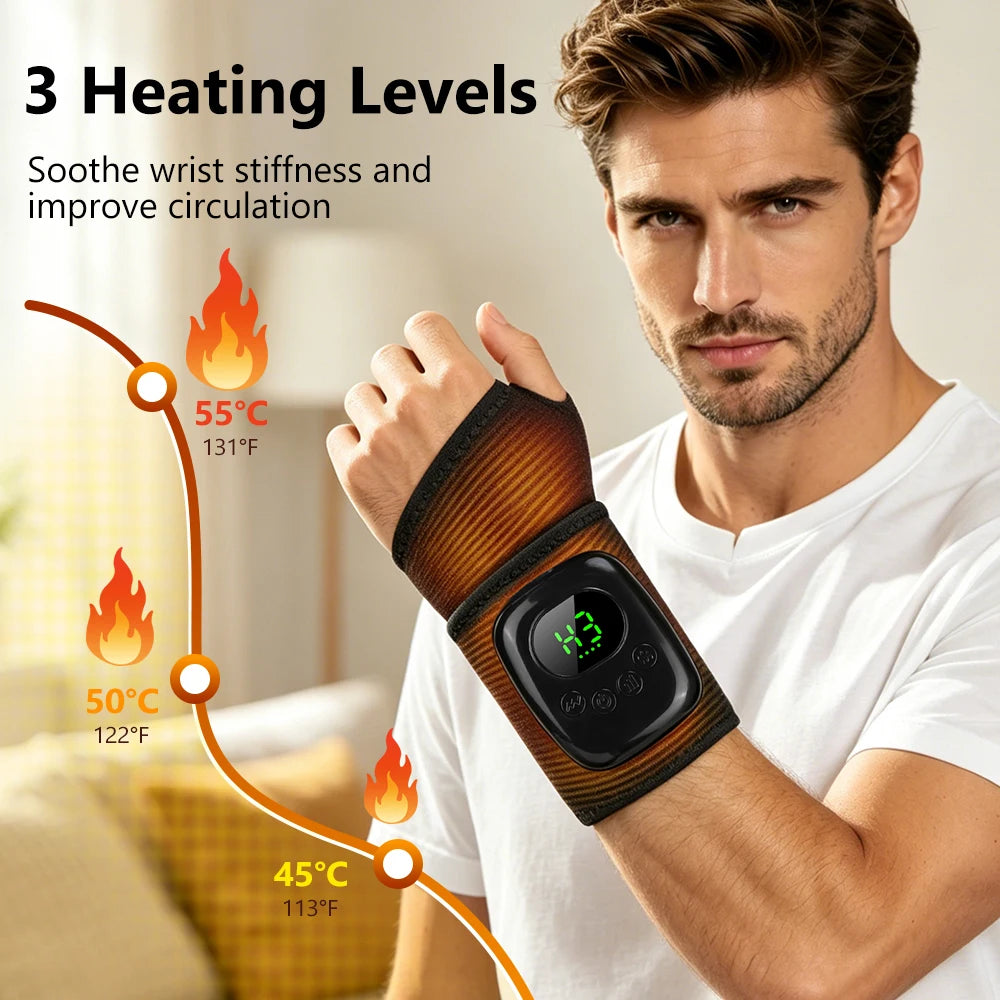 Cordless Heated Air Compression Wrist Massager - 10