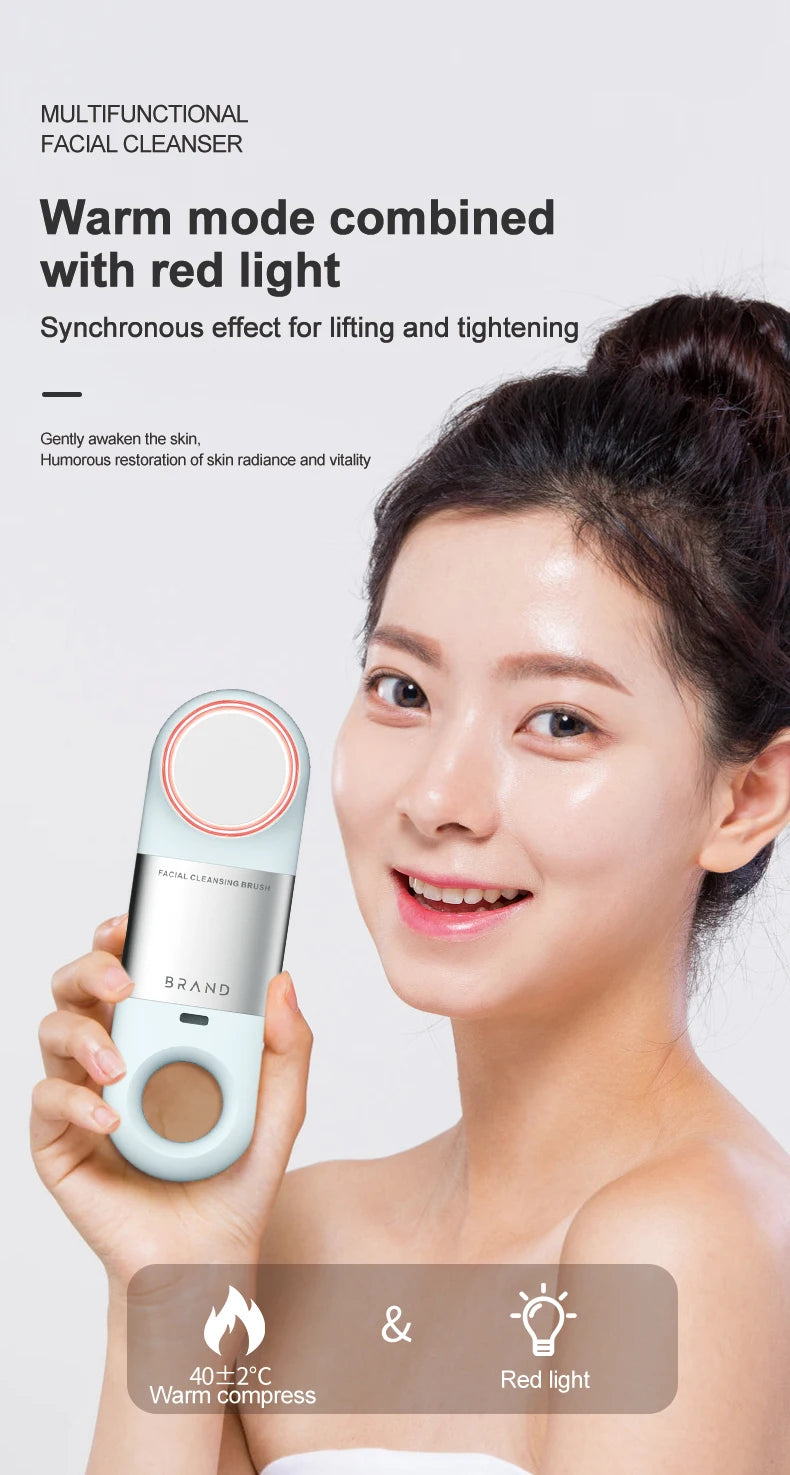 Heated and Cooling Sonic Facial Cleansing Brush - 13