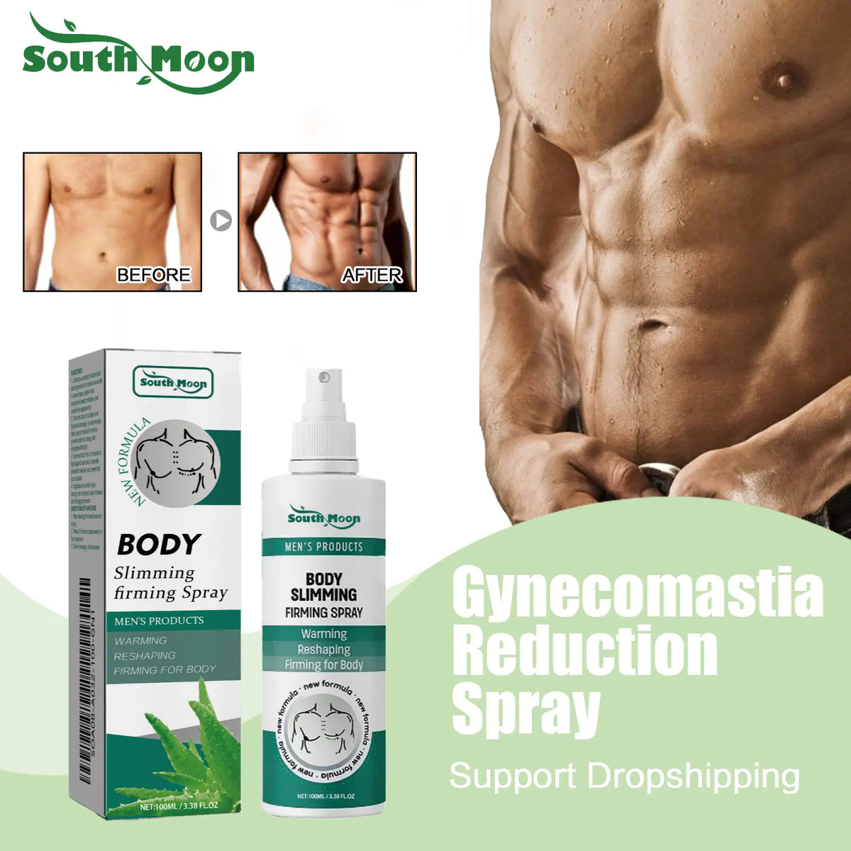 Gynecomastia Chest Tightening and Muscle Sculpting Spray