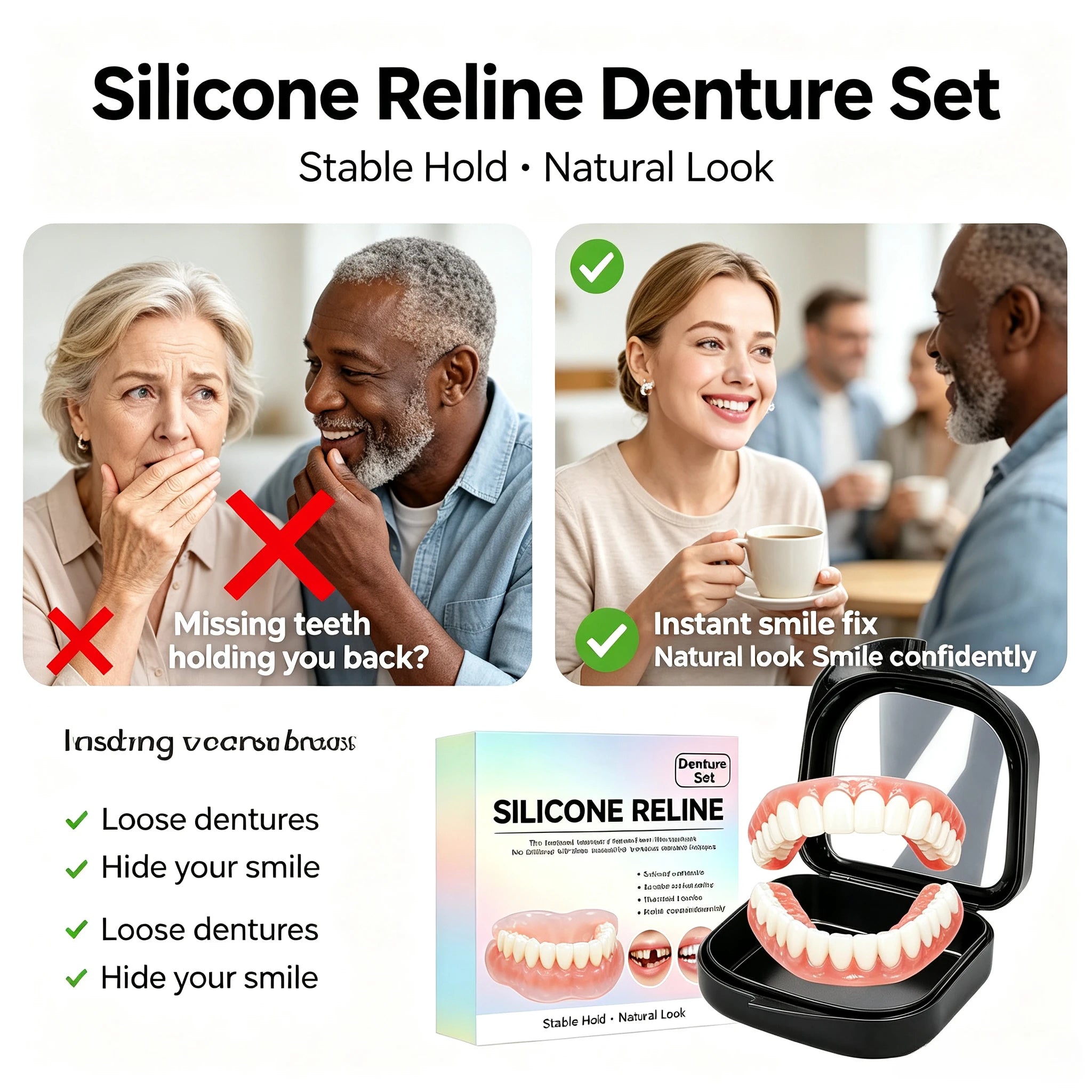 Comfort Fit Silicone Dentures for Instant Smile Restoration - 4