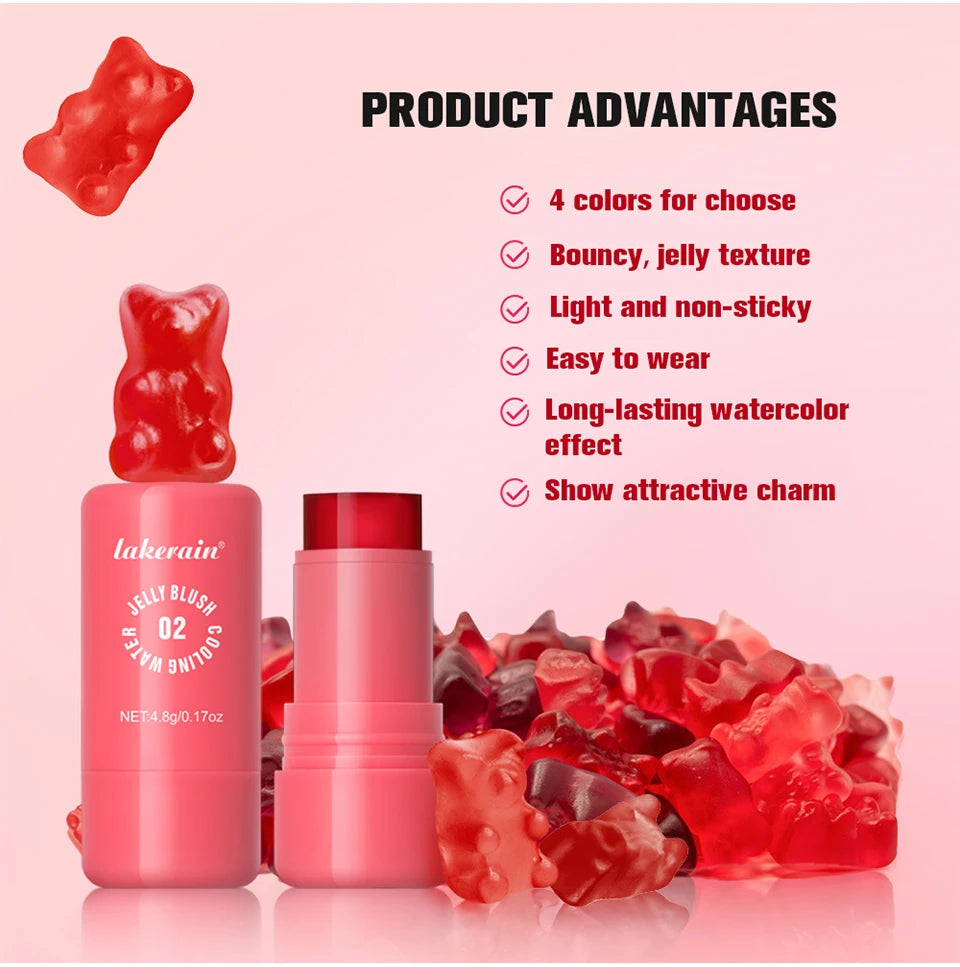 Cooling Water Jelly Blush Stick for Cheeks and Lips