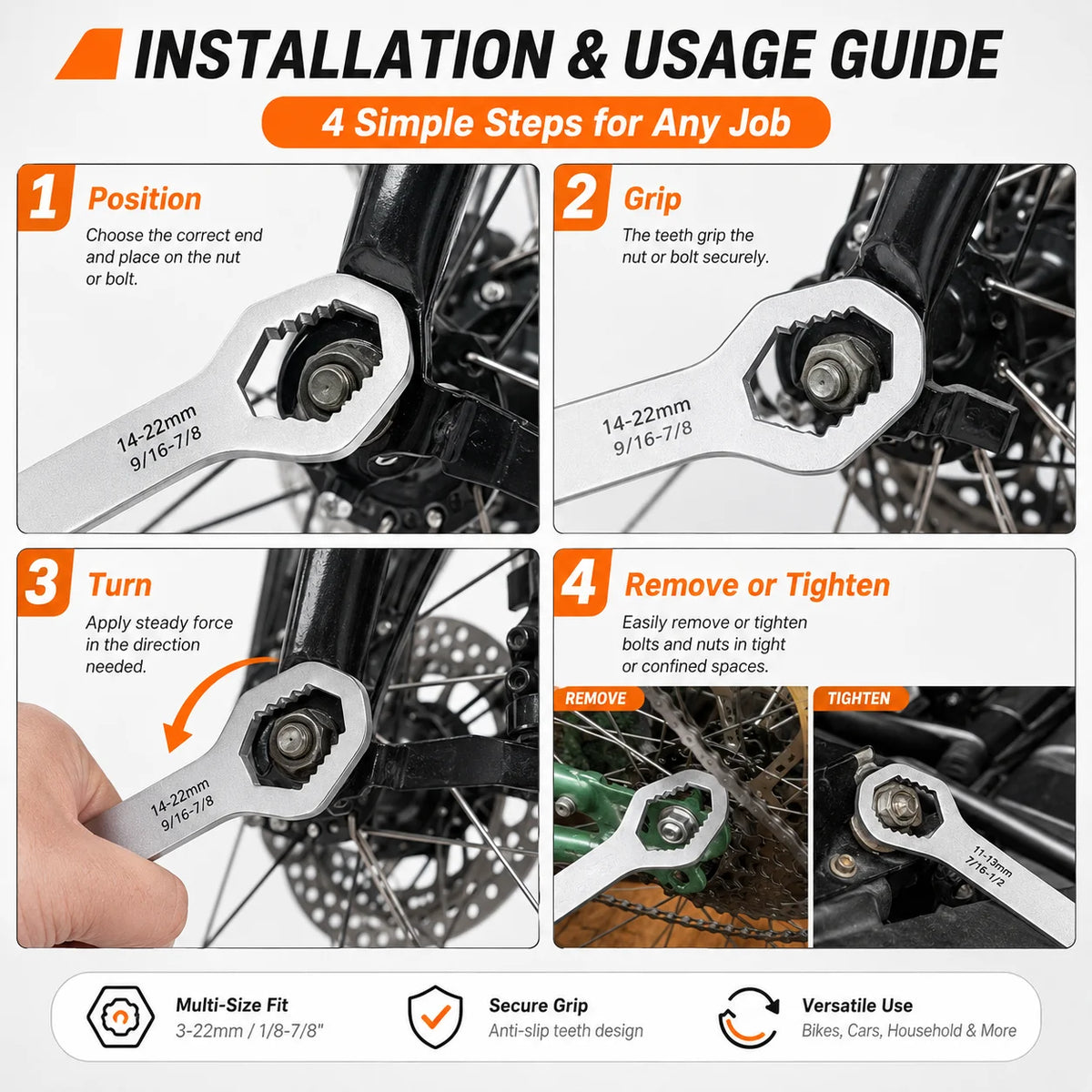Universal Multi-Function Adjustable Repair Wrench