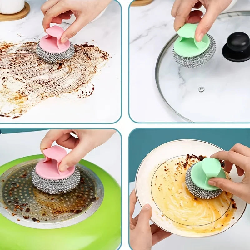 10 Pcs Nano Cleaning Sponge Set with Detachable Handles for Kitchen - 7