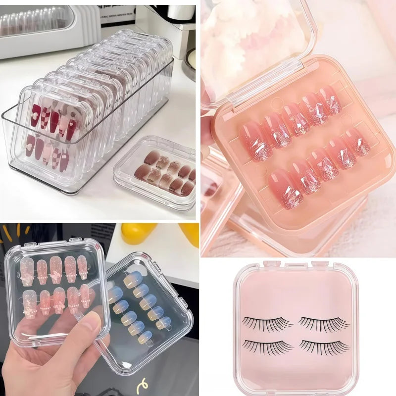 10Pcs Clear Stackable Storage Boxes for Jewelry and Crystal Bracelets - 15