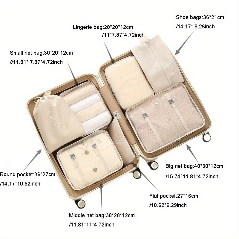 Travel Luggage Organizer Storage Bag Set - 4