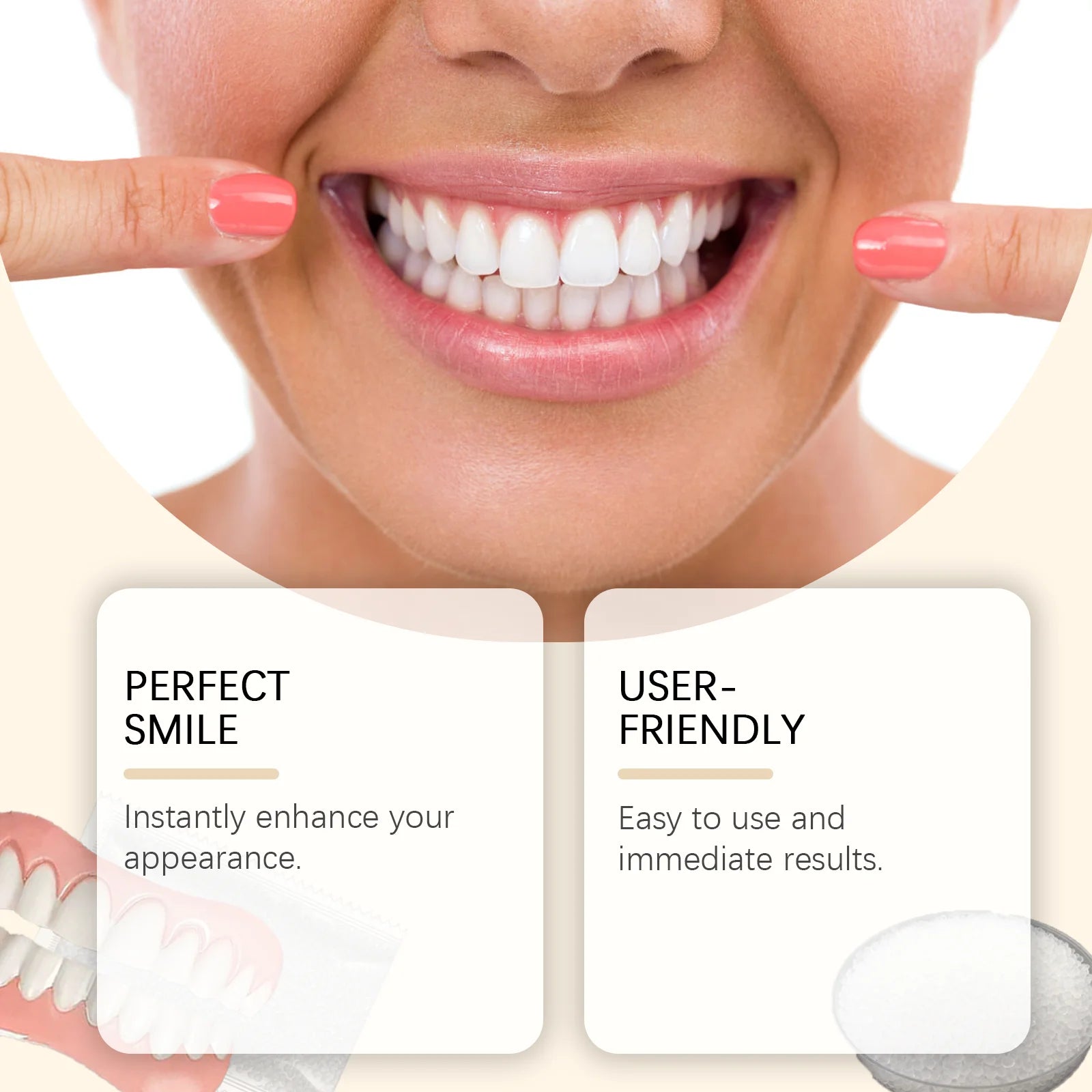 Flexible Silicone Temporary Denture Set for Missing Teeth - 3