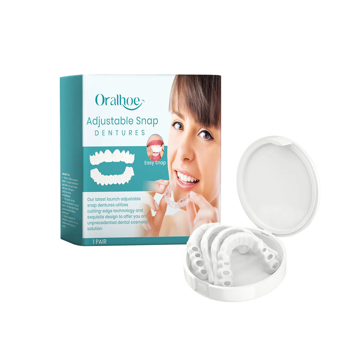 Adjustable Snap-On Dentures for Instant Smile Repair