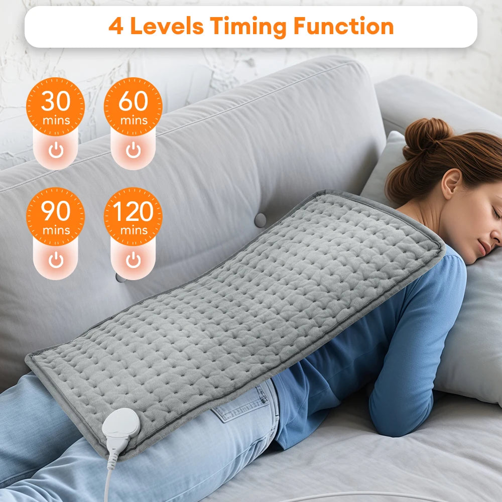 Electric Heating Pad for Back Neck and Muscle Pain Relief