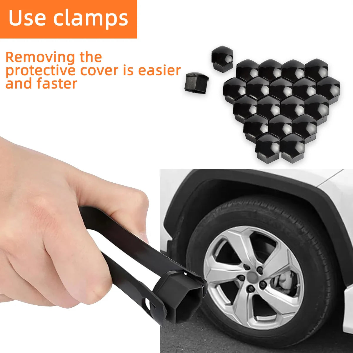 20pcs Car Wheel Nut Covers Rust Proof Hub Bolt Caps 17mm 19mm 21mm - 3