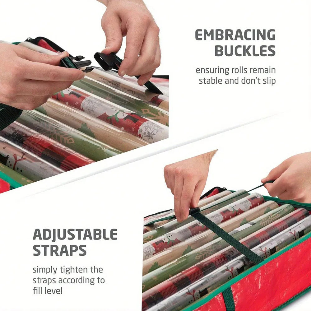 Wrapping Paper Storage Organizer for Holiday Gift Supplies - 8
