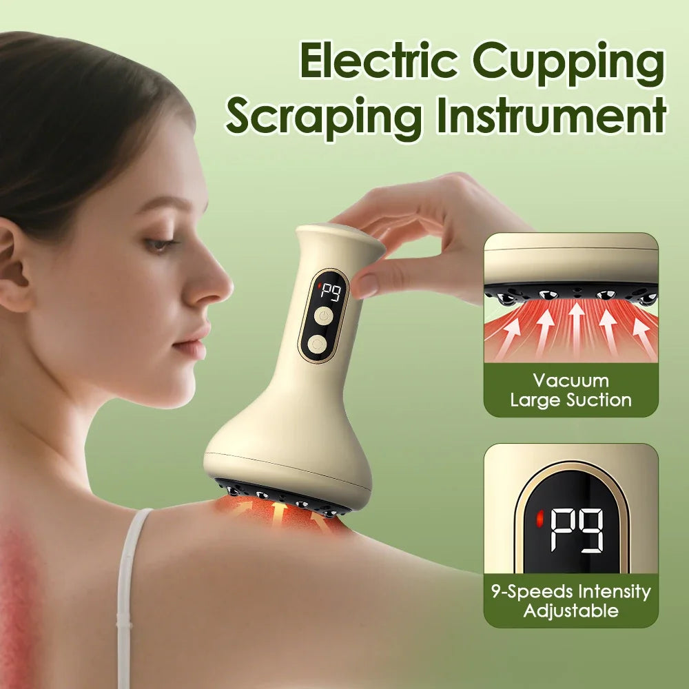 Electric Cupping and Gua Sha Massage Tool for Body Pain Relief