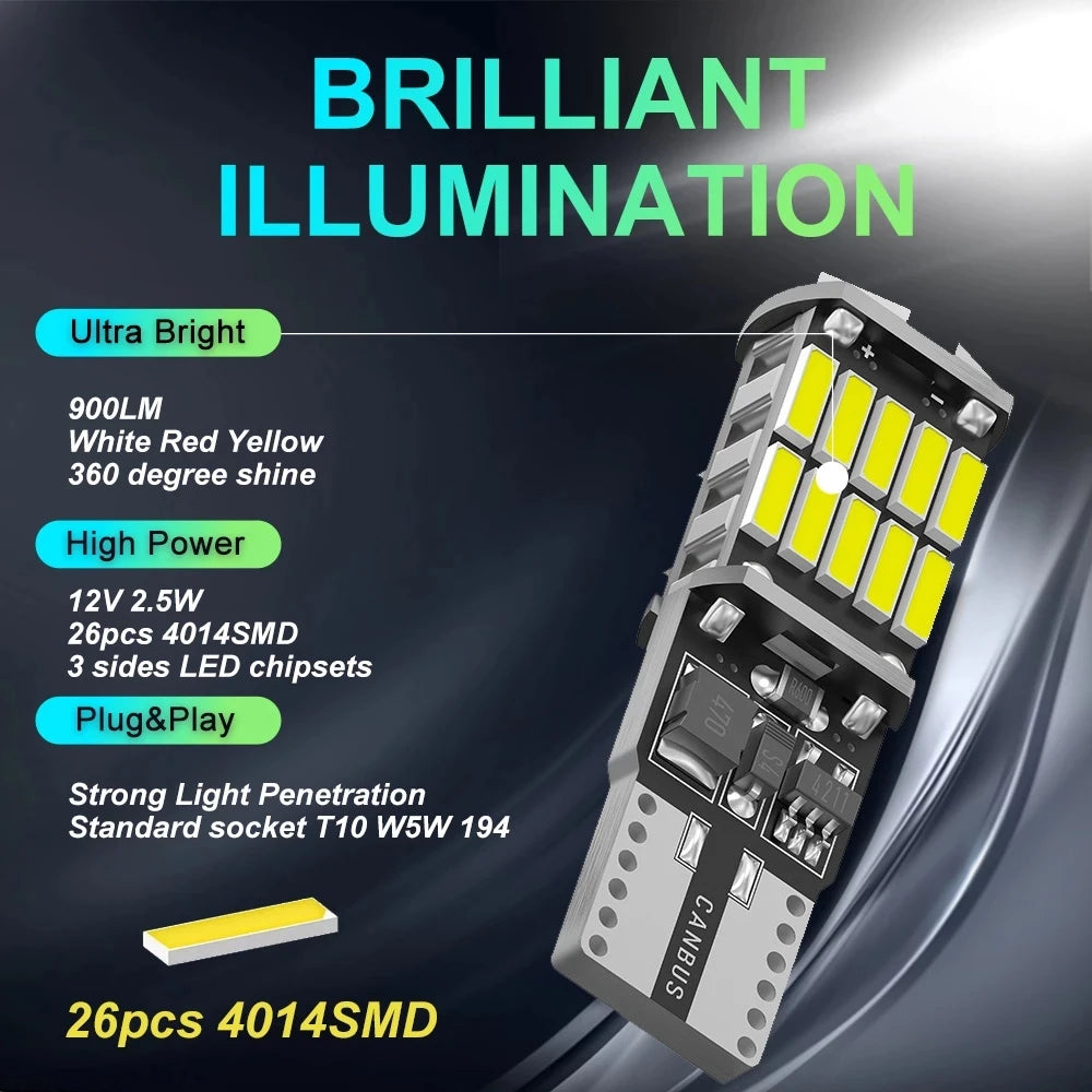 T10 W5W Canbus LED Interior and Exterior Car Bulbs - 6