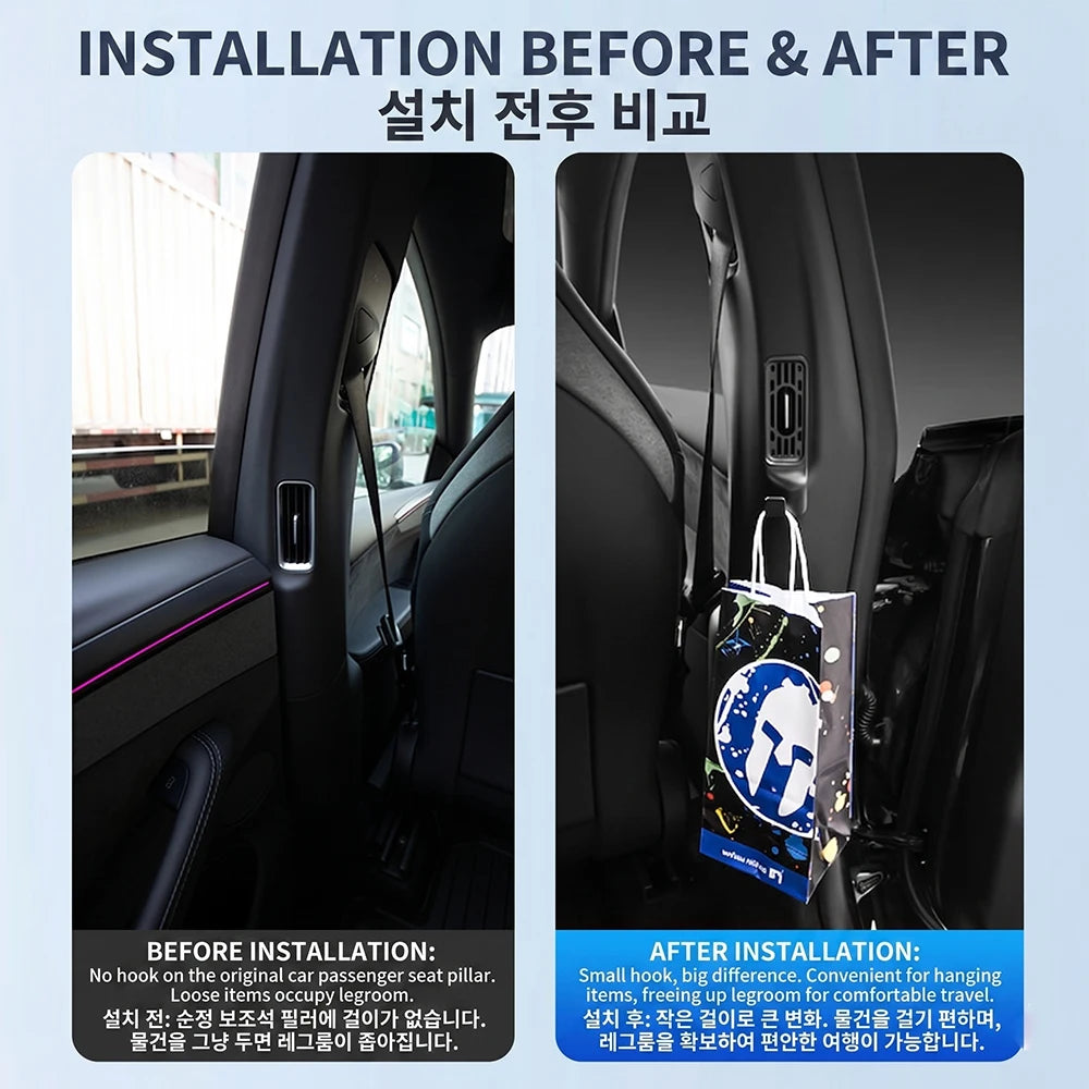 B-Pillar Air Vent Hook for Tesla Model Y L 6-Seater