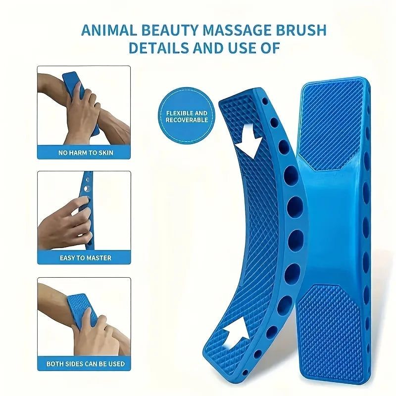 6-in-1 Horse Grooming and Massage Brush - 4