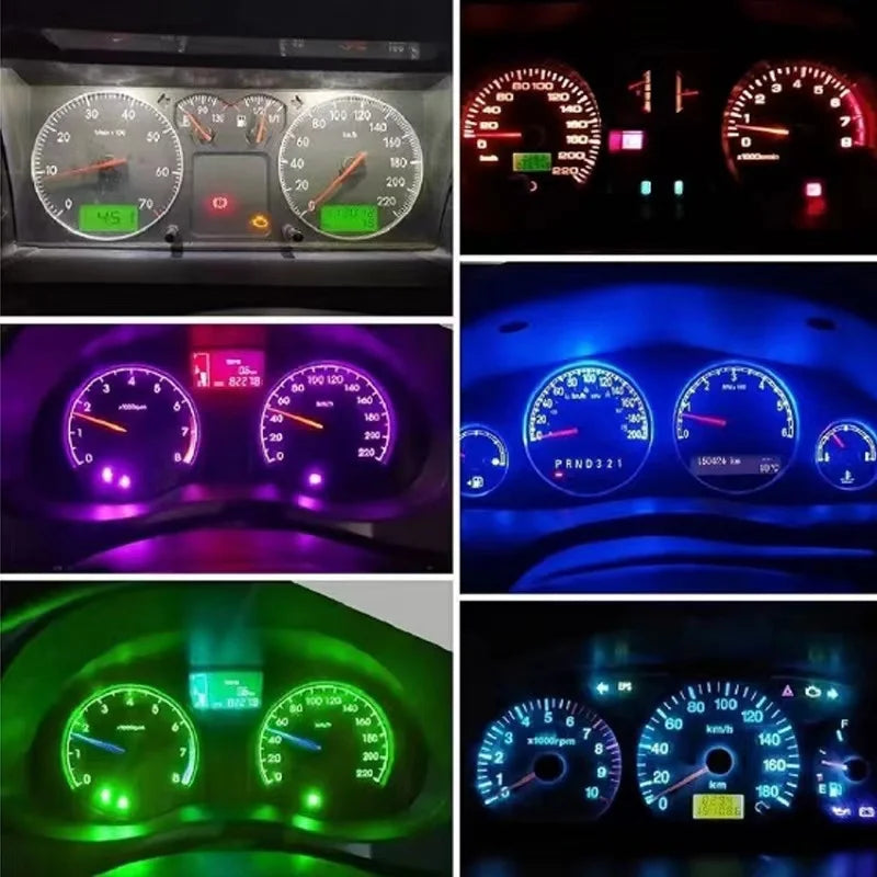 T5 LED Dashboard Gauge Light Bulbs Super Bright Instrument Cluster Lamp - 6
