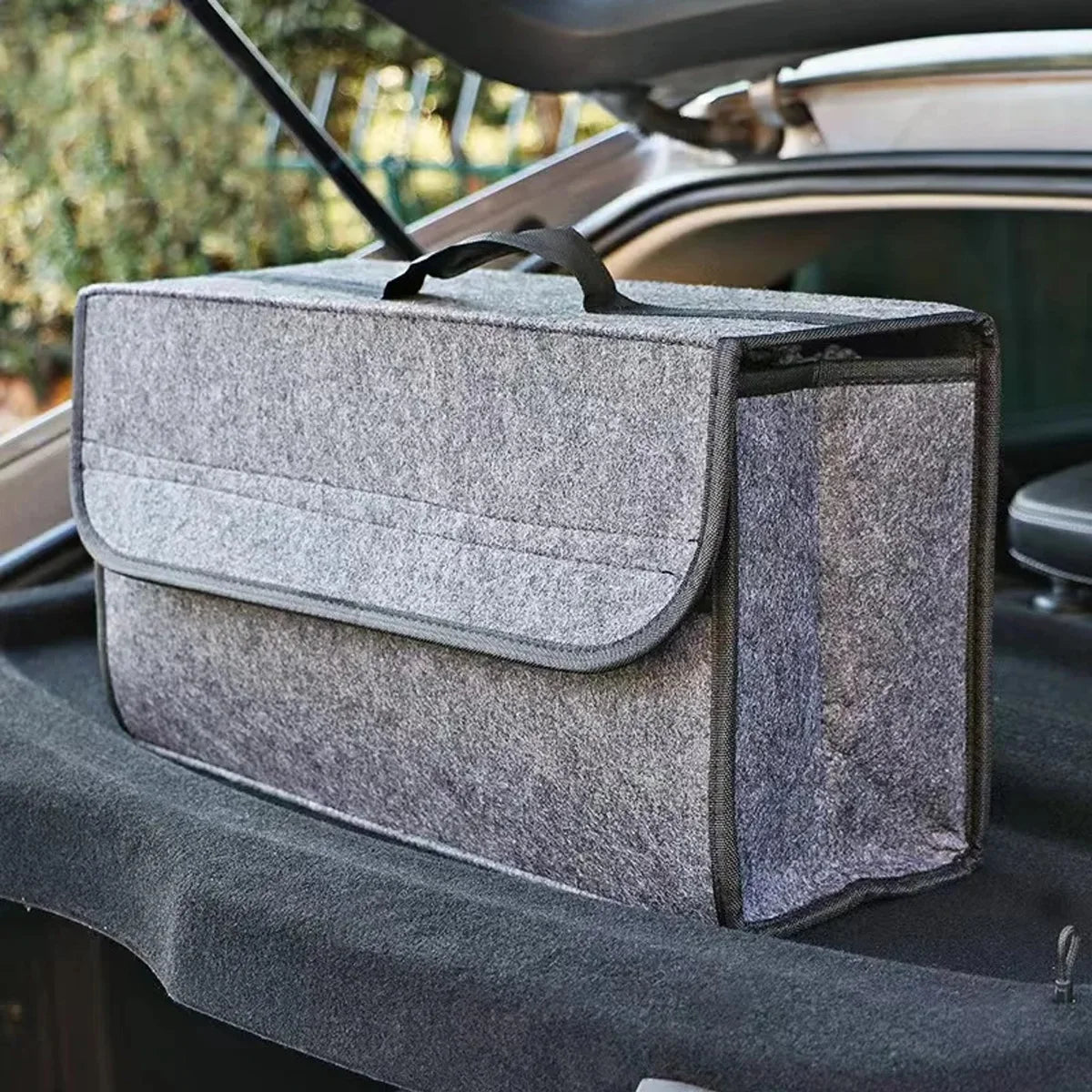 Portable Car Trunk Organizer Felt Storage Bag for Auto Tools and Gear - 3