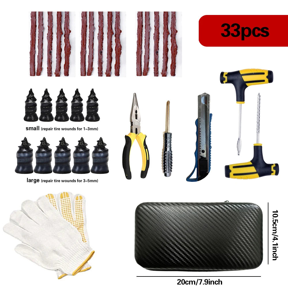 Emergency Tire Repair Kit for Cars and Motorcycles - 21
