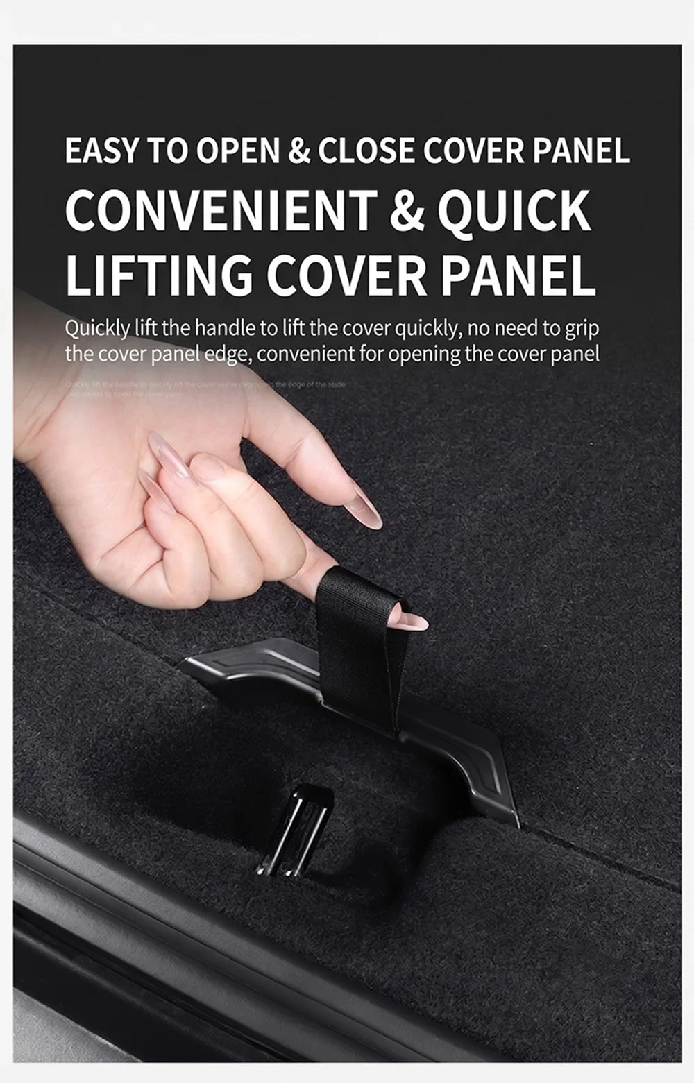 Trunk Floor Board Lift Handle Strap for Model Y Juniper 2025-2026 - 10