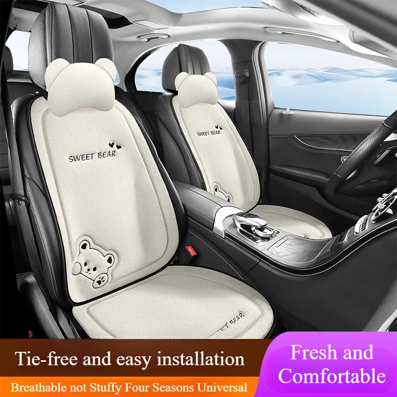 Cute Bear Universal Breathable Car Seat Cushion Protector