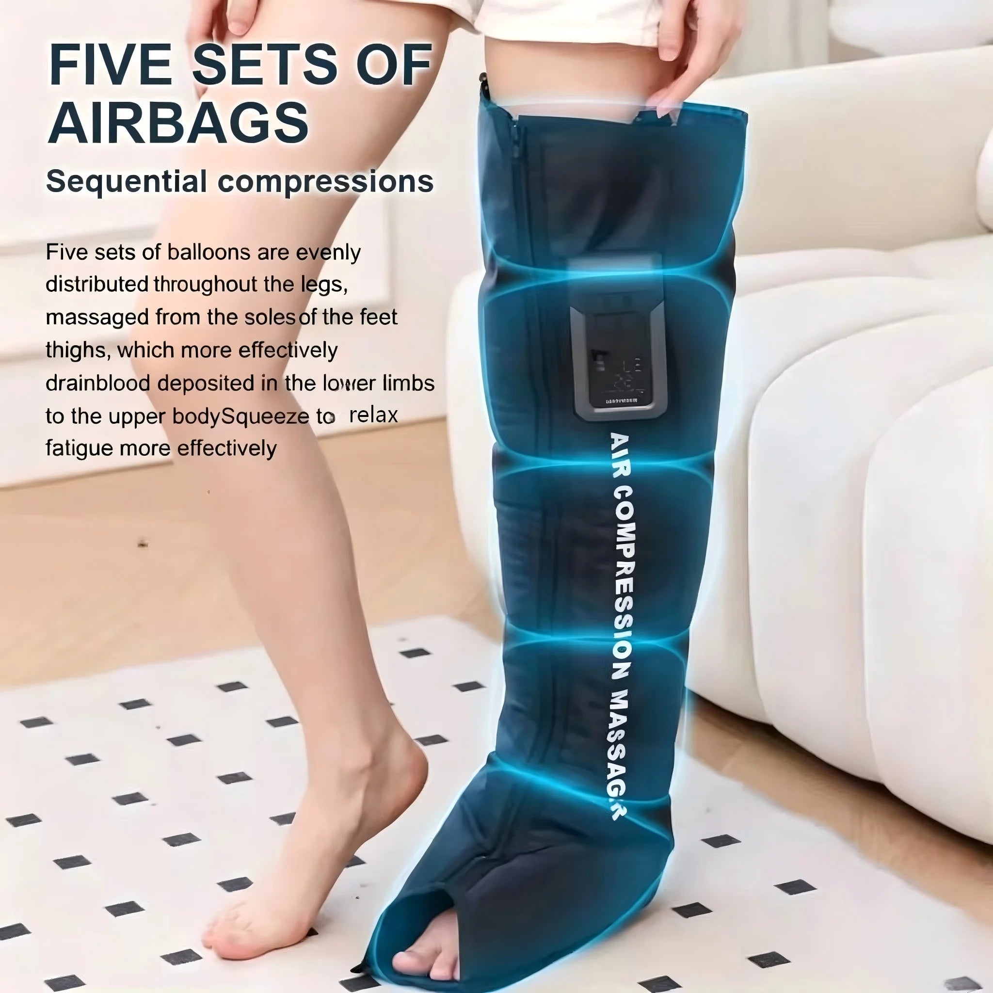 Cordless Full Leg Air Compression Massager for Recovery - 3