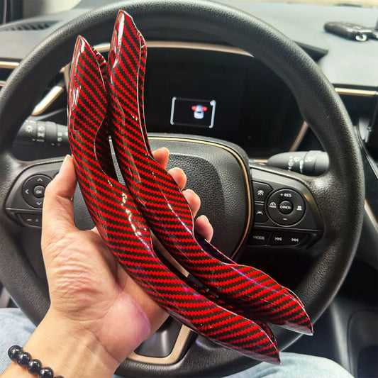 Universal Non-Slip Carbon Fiber Steering Wheel Booster Covers