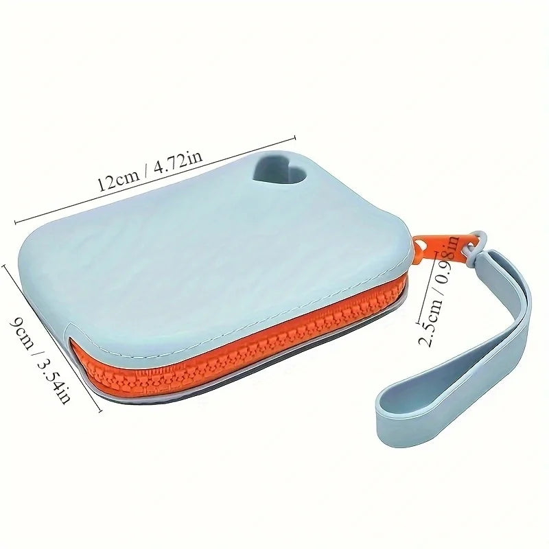 Portable Silicone Zipper Pouch for Small Accessories