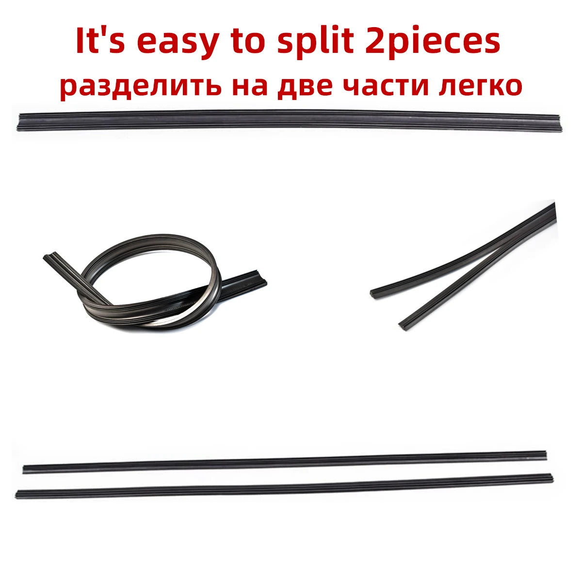 Frameless Car Windshield Wiper Blade Replacement Rubber Strips