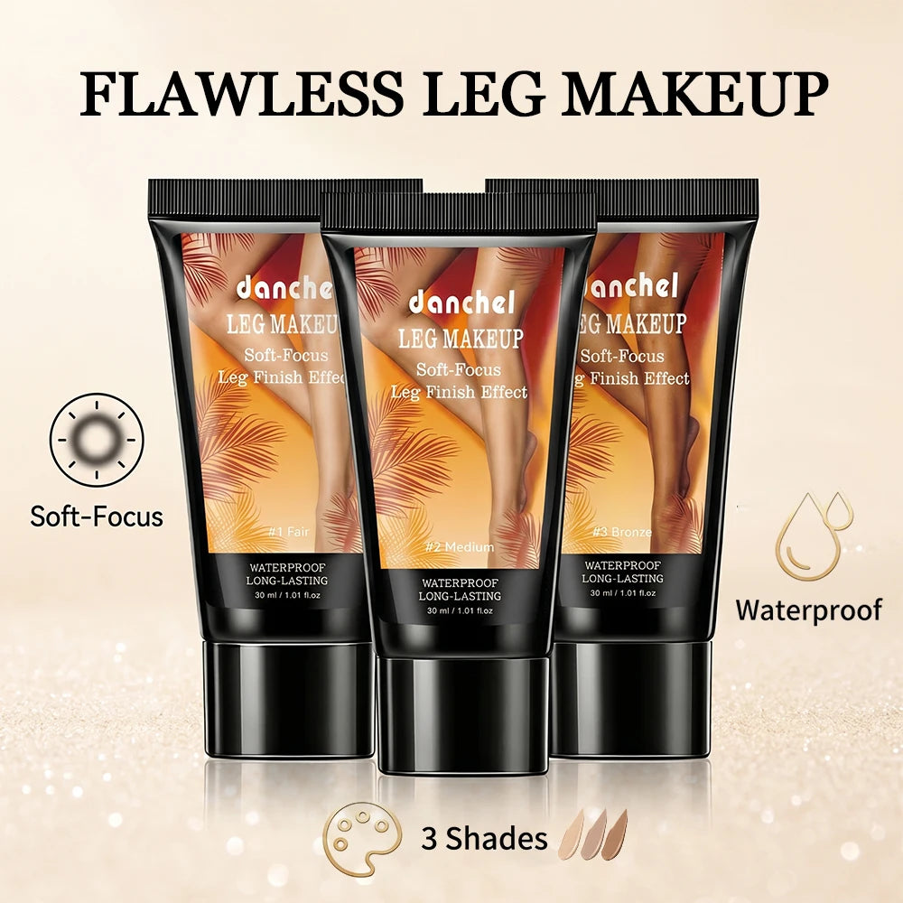 Waterproof Body Foundation and Leg Makeup with Applicator Glove