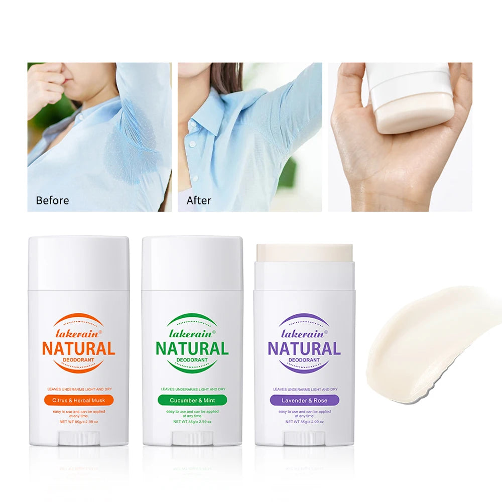 Long-Lasting Natural Solid Deodorant Stick for Freshness