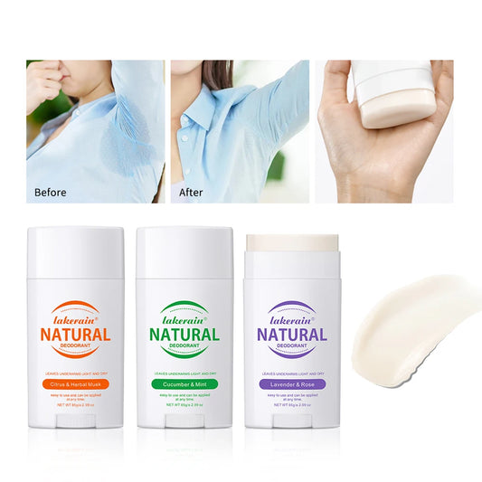 Long-Lasting Natural Solid Deodorant Stick for Freshness