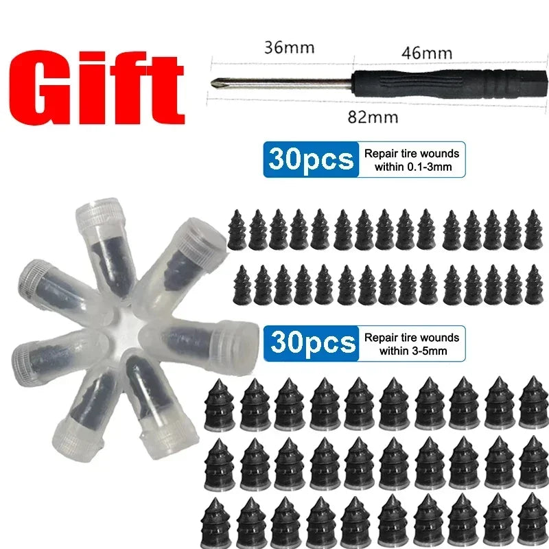 Emergency Rubber Tire Puncture Repair Nails for Vehicles - 14