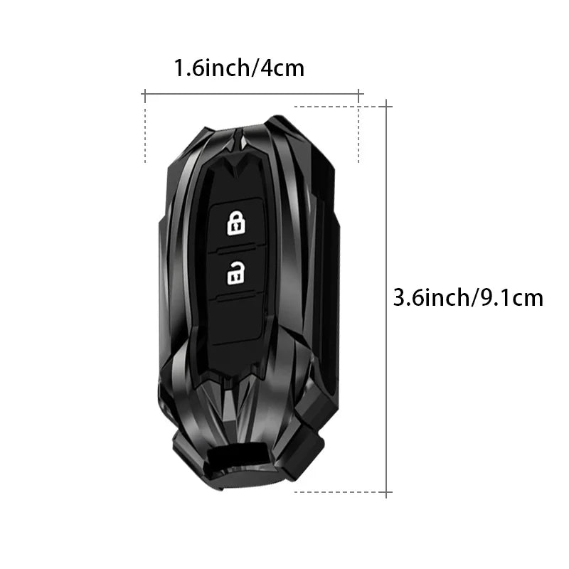 Protective Galvanized Alloy Car Key Case Cover for Mitsubishi - 4
