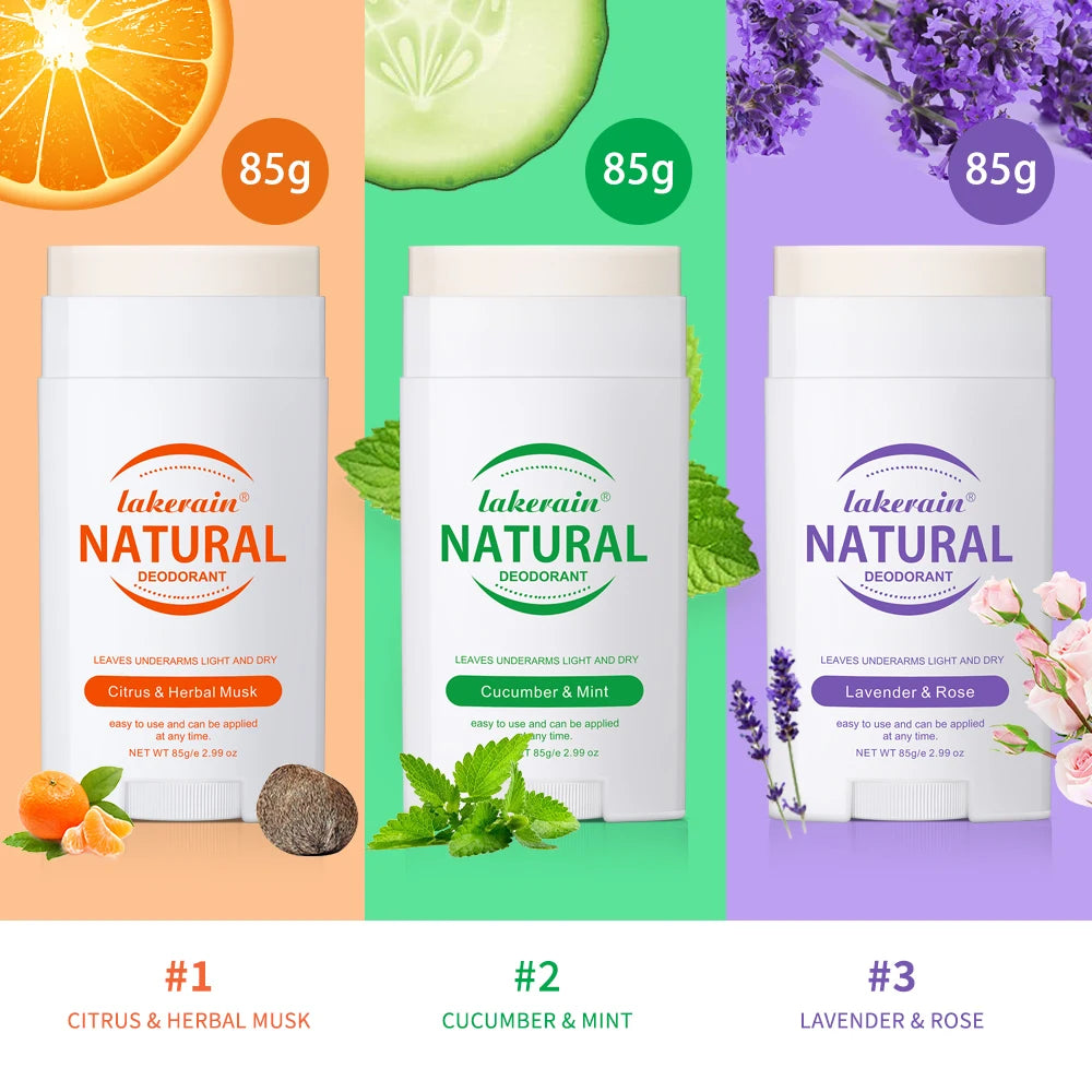 Long-Lasting Natural Solid Deodorant Stick for Freshness
