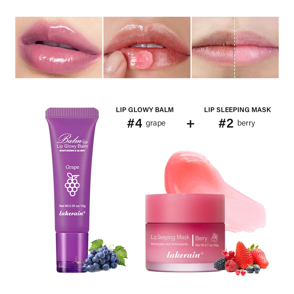 Moisturizing Lip Balm and Overnight Sleeping Mask Set - 30