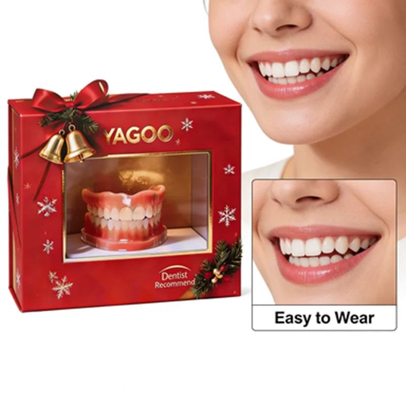 Instant Smile Silicone Dentures for Upper and Lower Teeth