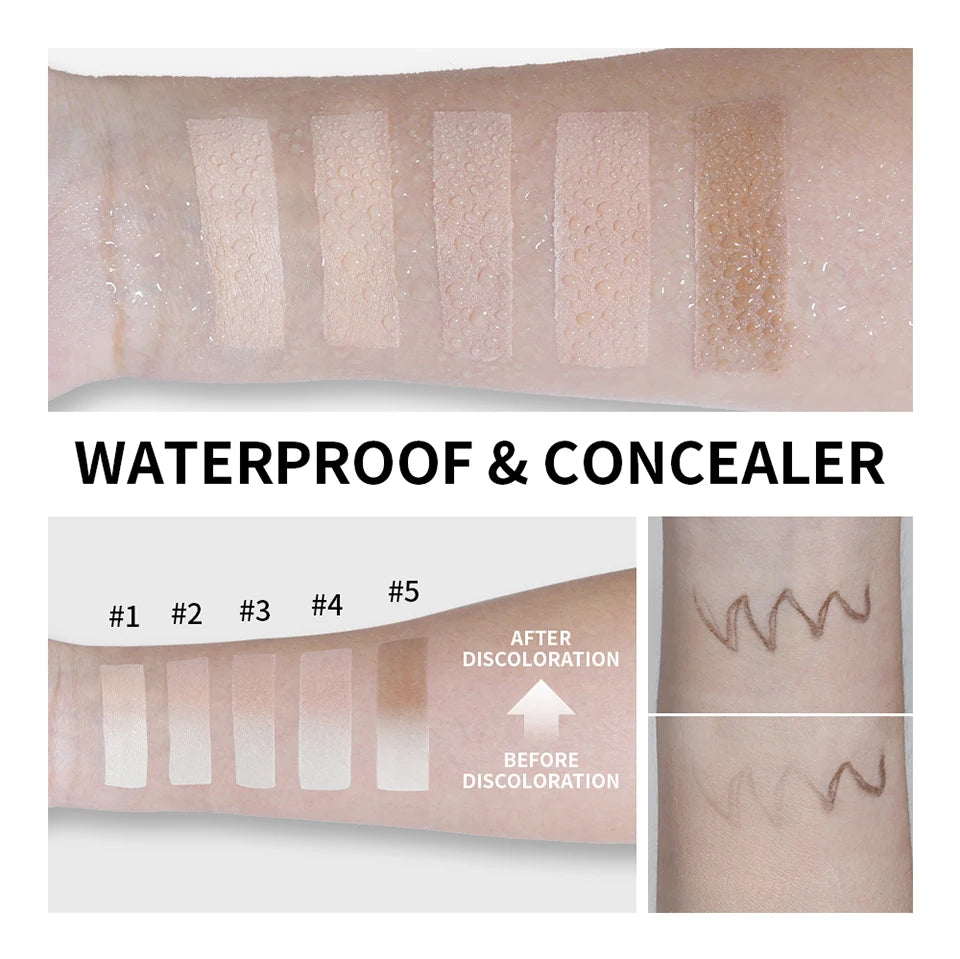 Full Coverage Cream Foundation Stick with Detachable Brush
