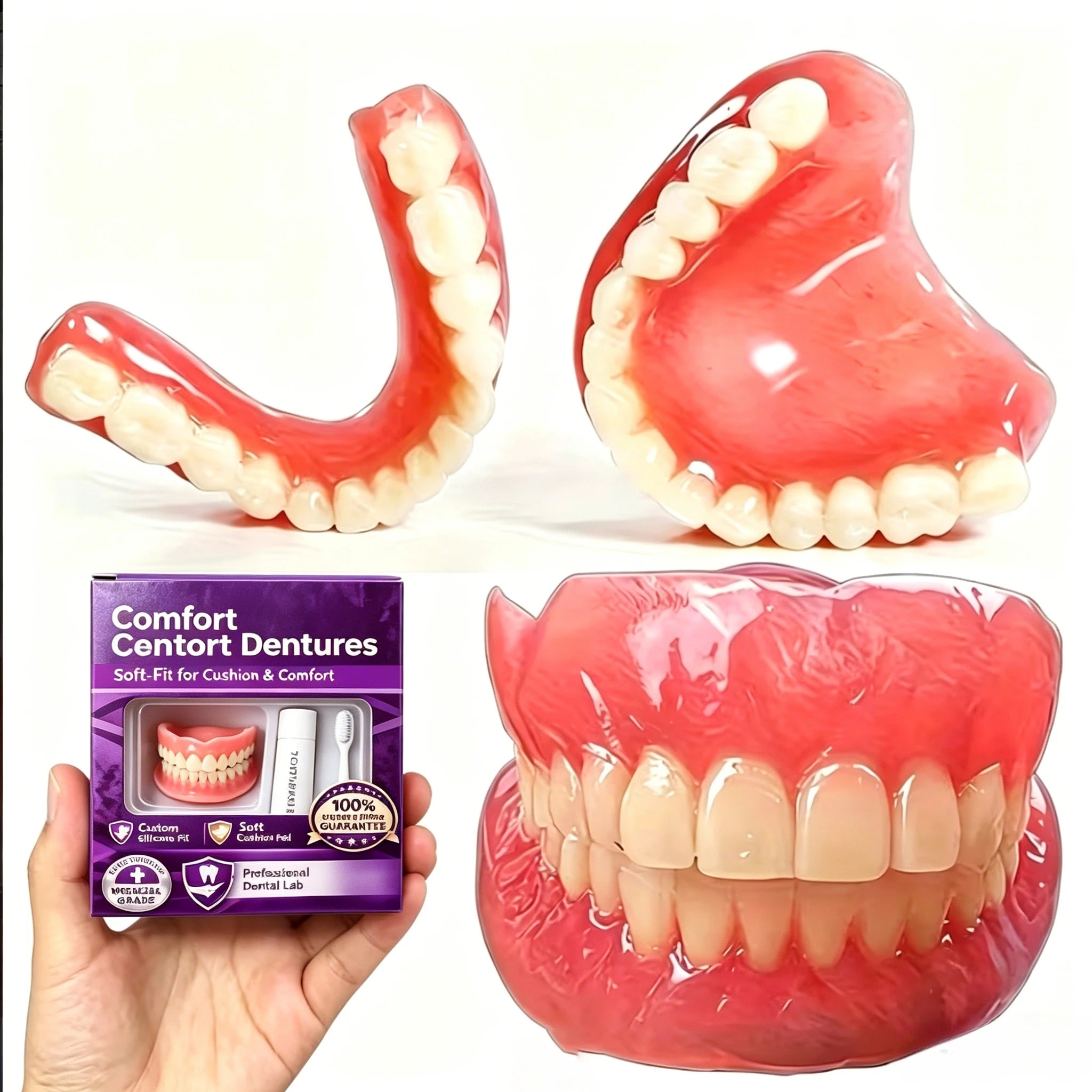 Instant Smile Silicone Upper and Lower Denture Set - 6