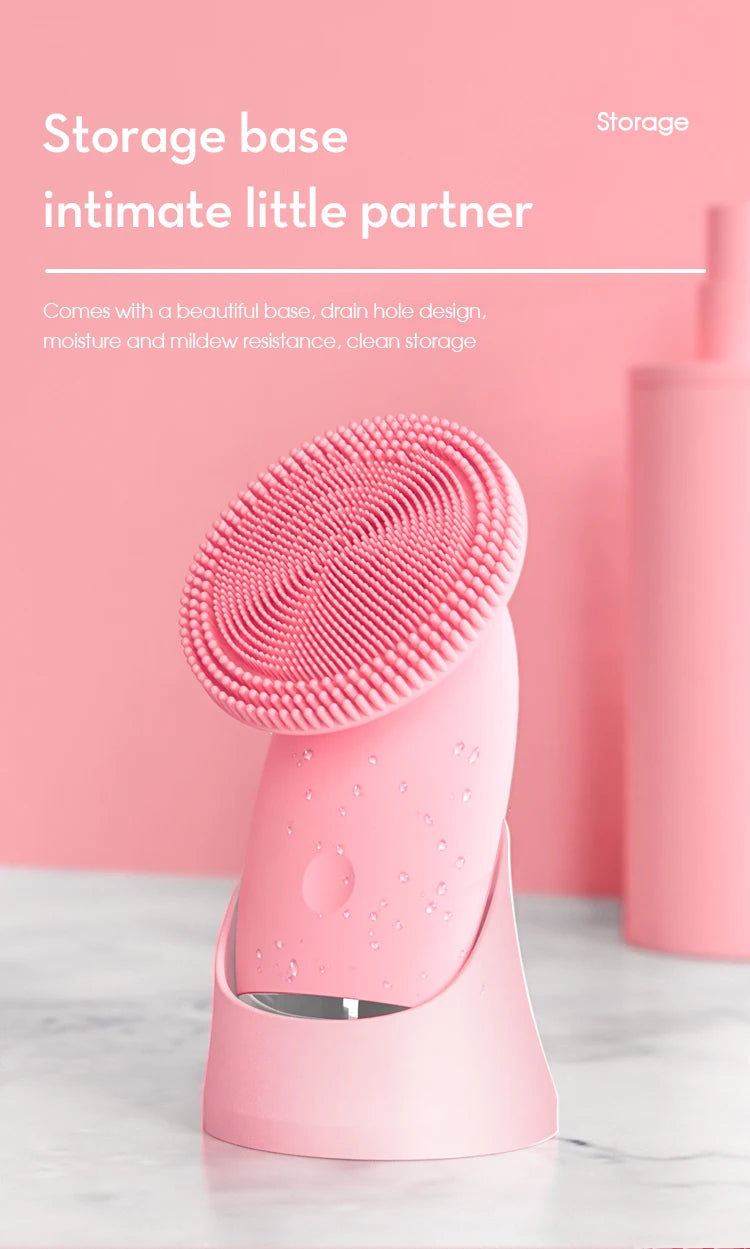 Electric Silicone Sonic Facial Cleansing Brush - 14