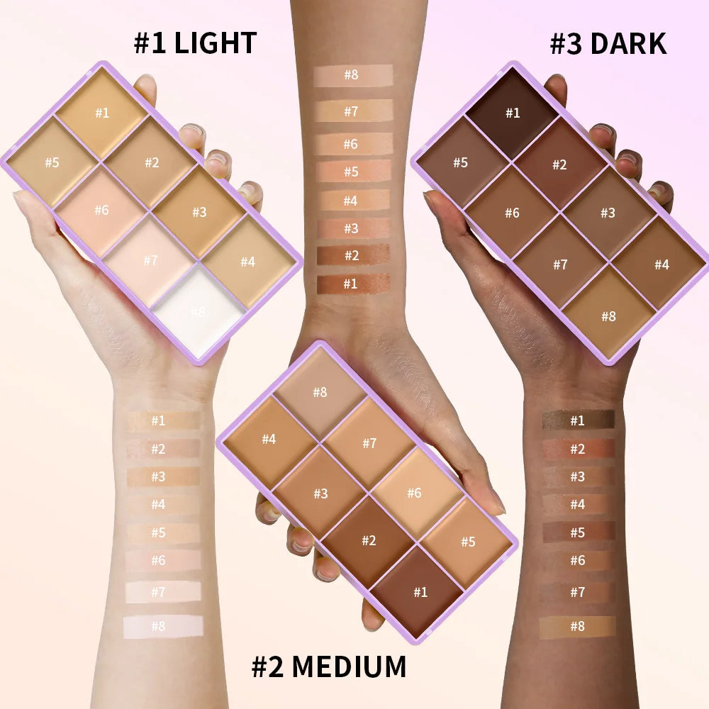 8-Shade Cream Concealer and Contour Palette