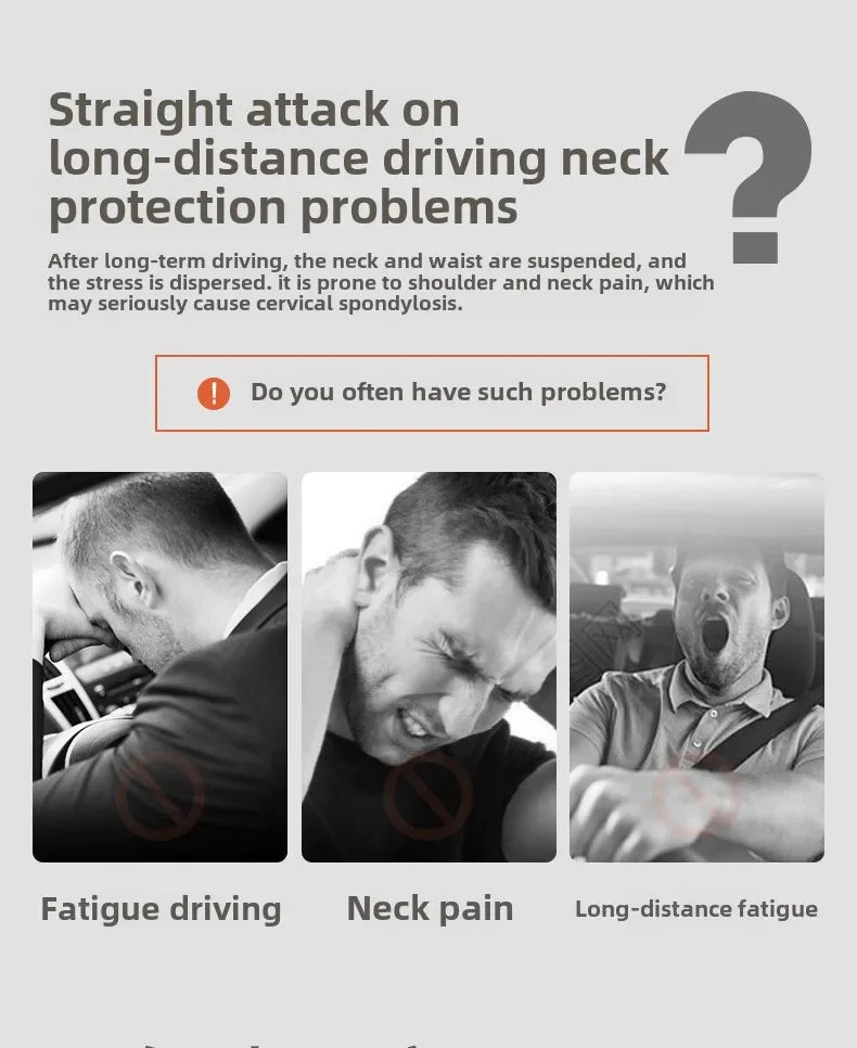 Ergonomic Car Seat Neck Rest and Head Support Pillow - 7