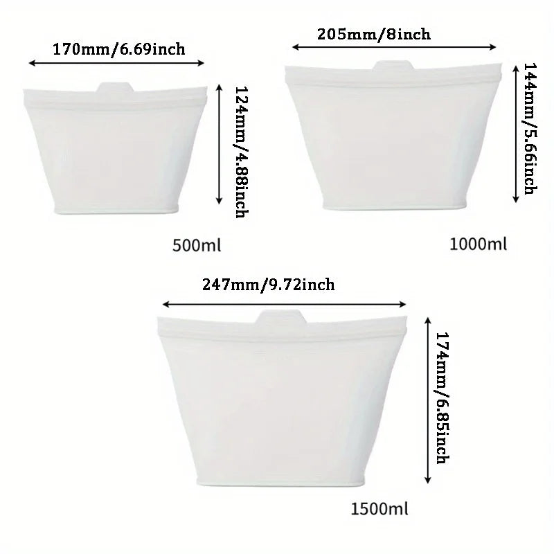 Reusable Silicone Food Storage Bags for Kitchen Organization - 6