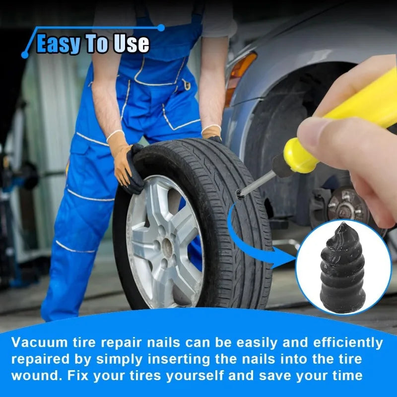 Emergency Tire Puncture Repair Kit for Cars and Motorcycles - 4