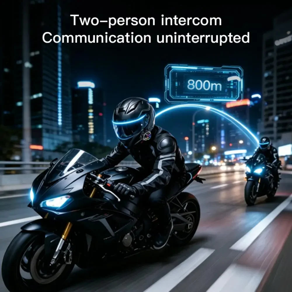 Wireless Motorcycle Helmet Bluetooth Intercom Headset - 9