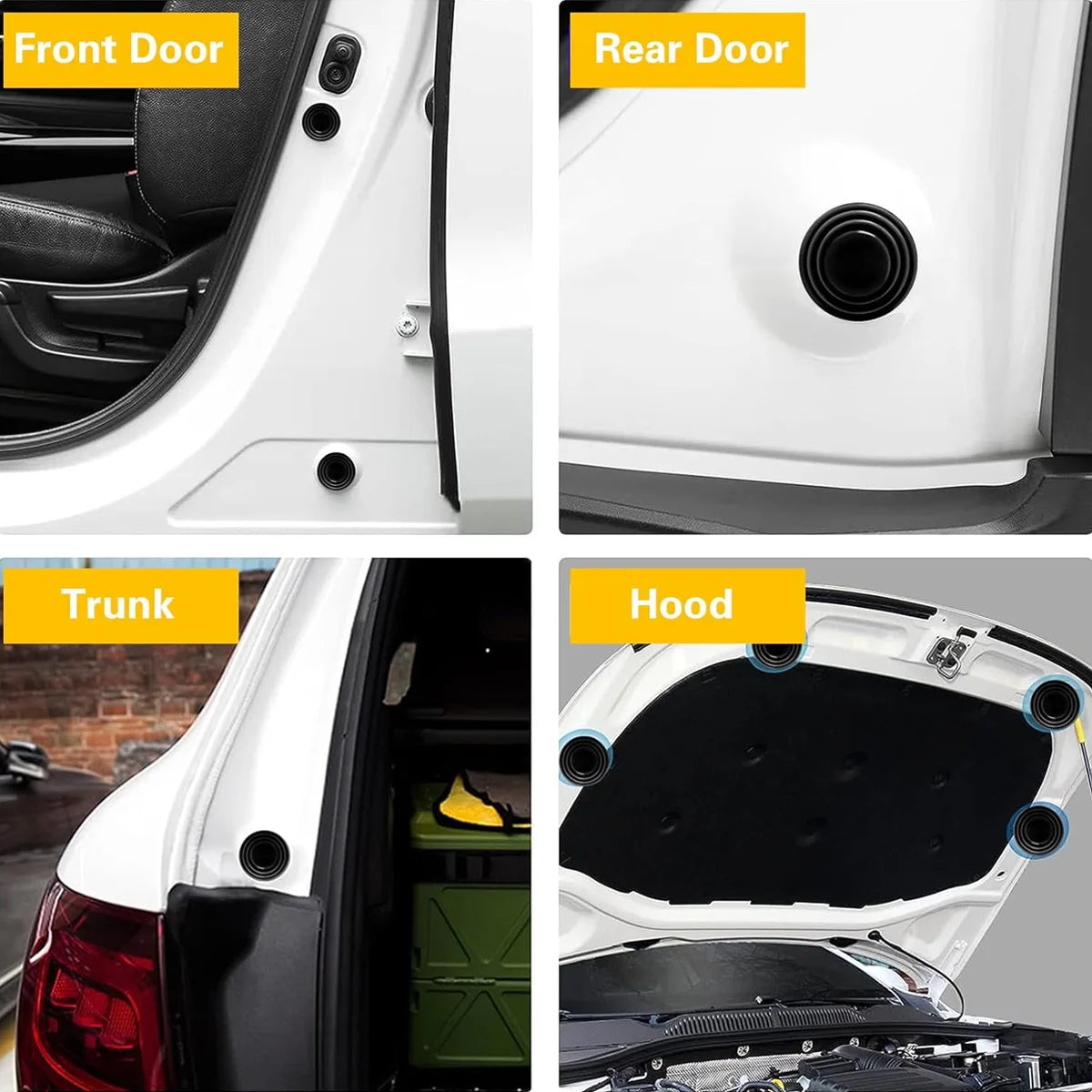 Car Door Noise-Reducing Shock Absorber Gaskets