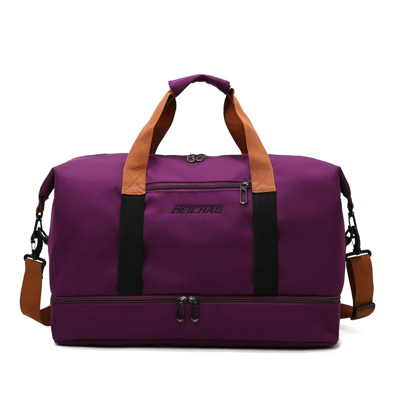 Large Capacity Travel Duffel Bag with Shoe Compartment