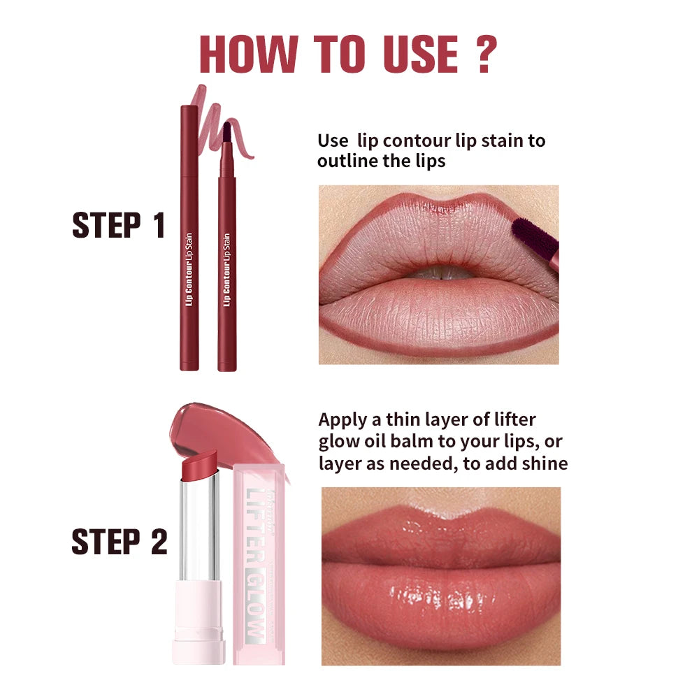 Hydrating Lip Liner and Moisturizing Balm Makeup Set